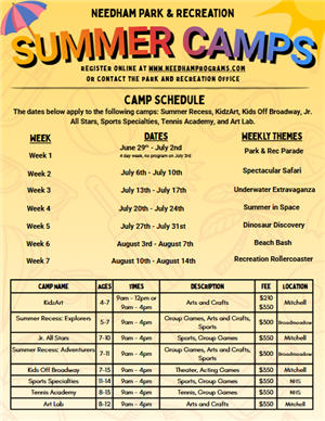 Summer Camps 2026