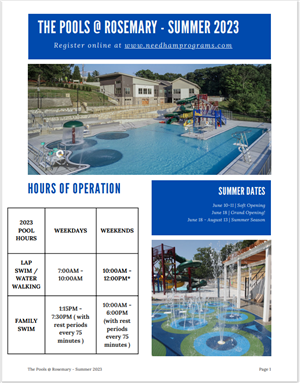 Pools at Rosemary Brochure 2023